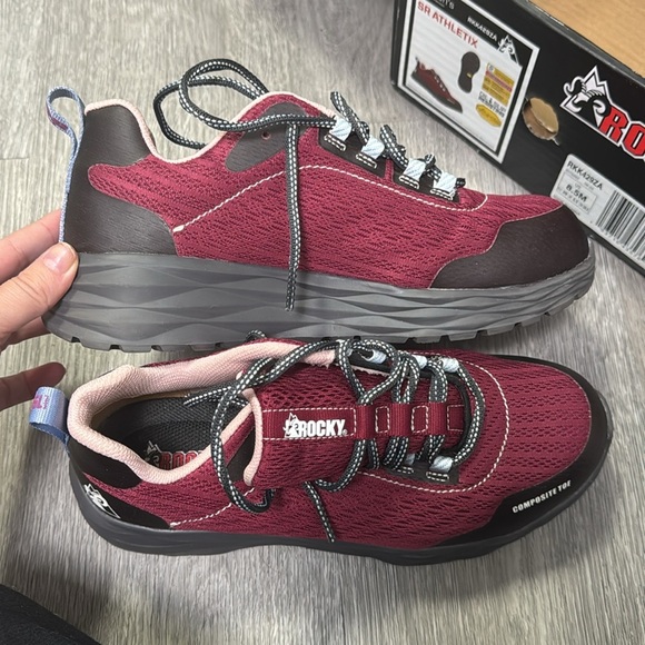 Rocky V-Lite Lace Up Nano Comp Composite Toe Women's Size 8.5 Cranberry - Picture 7 of 7